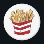 French Fry Fries Chips Fast Junk Food Foodie Magnet<br><div class="desc">Created from an original marker illustration,  this is a magnet featuring fast food french fries.

This illustration is also available on other products. Don't see what you're looking for? Need help with customization? Contact Rebecca to have something designed just for you.</div>