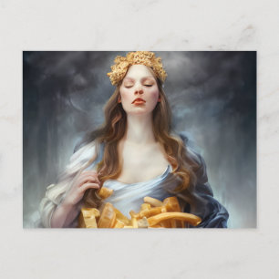 French Fry Goddess generativecontent Postcard