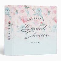 French Garden Floral Bridal Shower Recipe Card