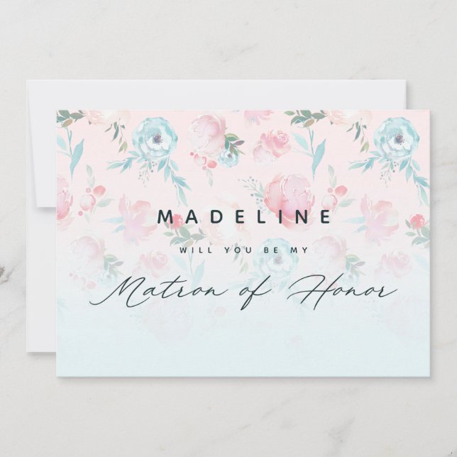 French Garden Floral Matron of Honour Proposal Car (Front)