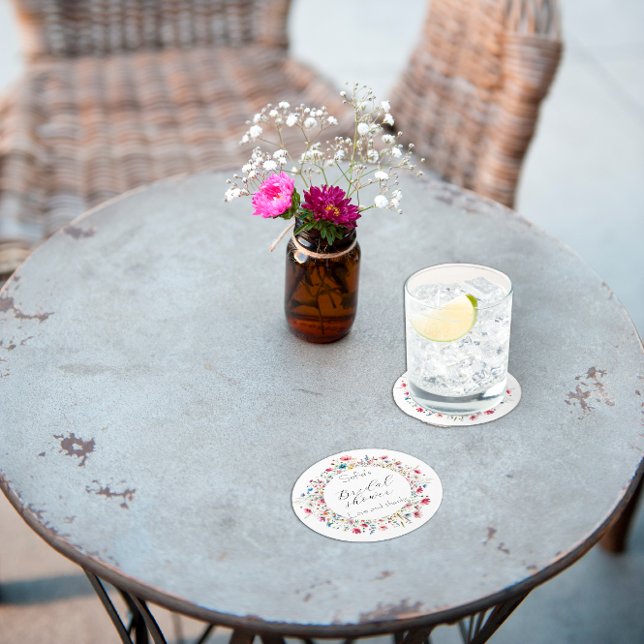 French Garden Party flower  Round Paper Coaster (Creator Uploaded)