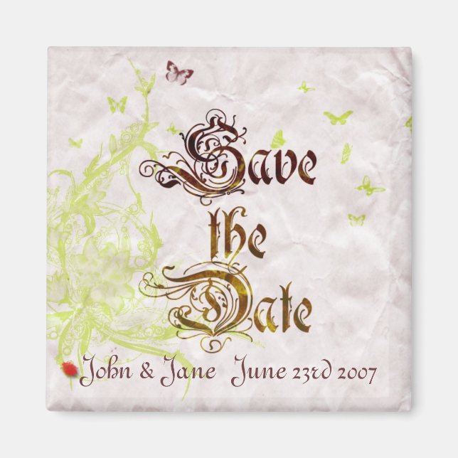French Garden Save the date Magnet (Front)