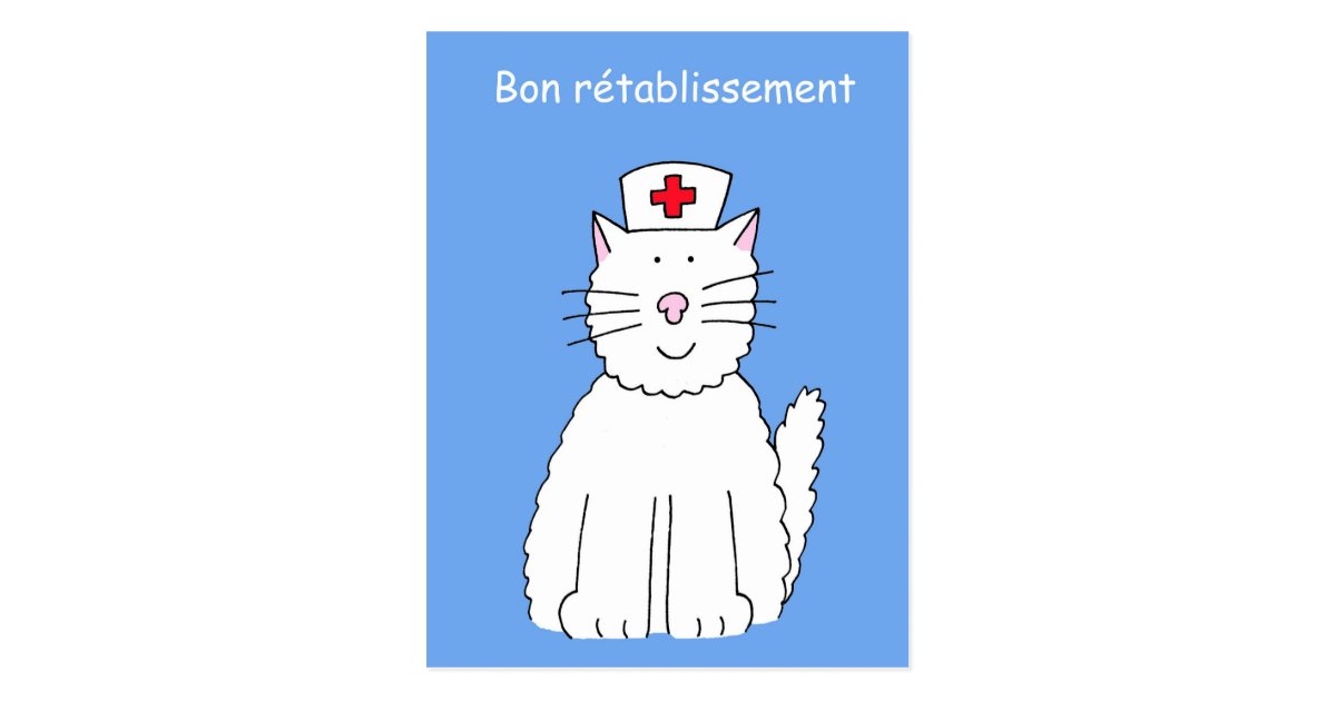 French Get Well Soon Bon Rétablissement Postcard | Zazzle.ca