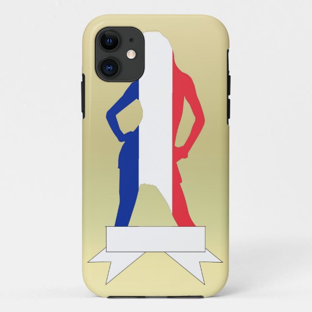 French girl on gold background Case-Mate iPhone case (Back)
