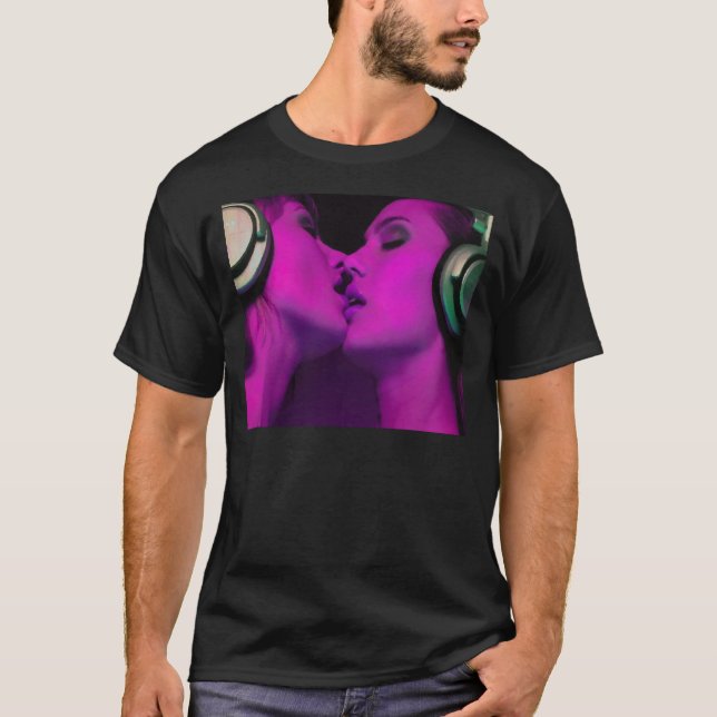 French Girls Kissing T-Shirt (Front)