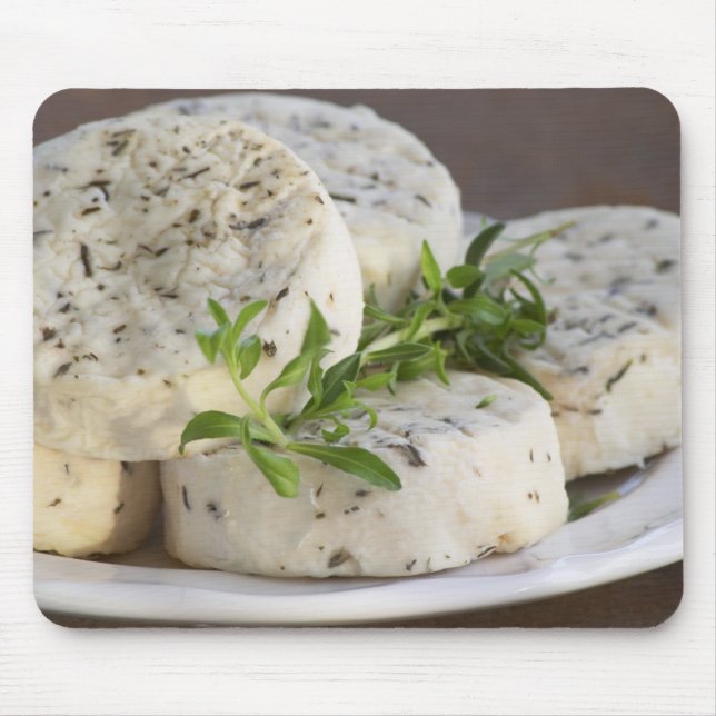 French goat cheese - chevre - with herbs on a mouse pad (Front)