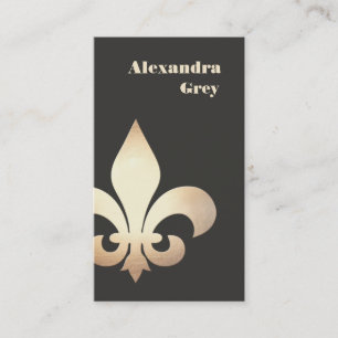 French Gold Leaf Fleur de Lis Business Card