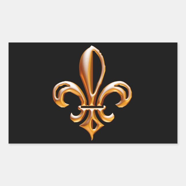 French Golden Fleur de Lis Sticker (Front)