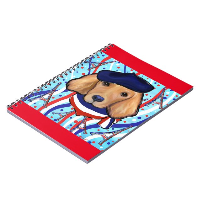 French Golden Retriever Notebook (Left Side)