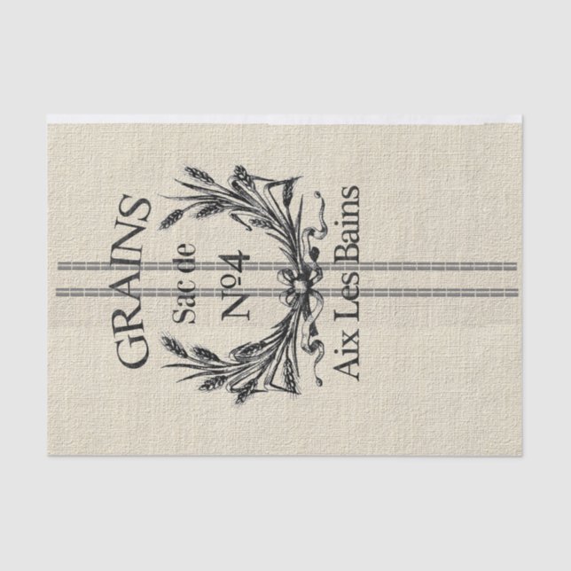 French Grain Sack Tissue Paper (Front)