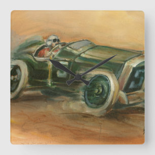 French Grand Prix Racecar by Ethan Harper Square Wall Clock