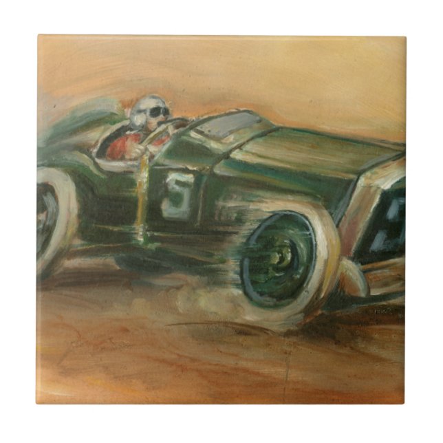 French Grand Prix Racecar by Ethan Harper Tile (Front)