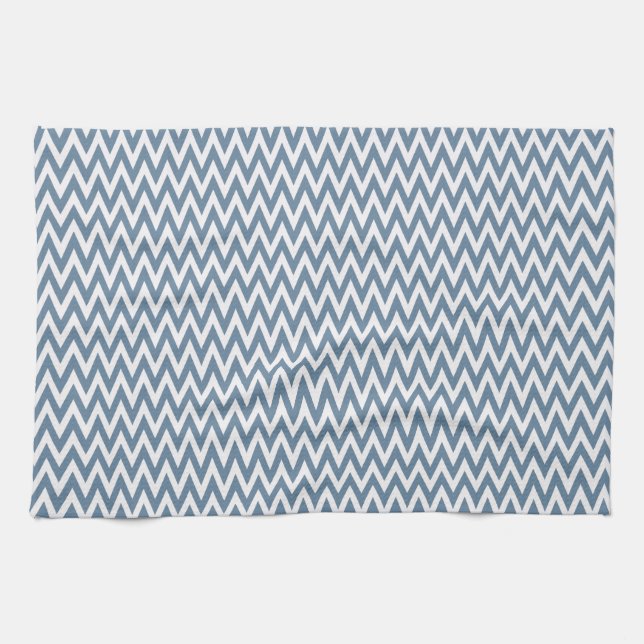 French Grey Elegant Chevron Design Kitchen Towel (Horizontal)