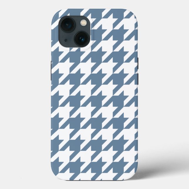 French Grey Elegant Houndstooth Case-Mate iPhone Case (Back)