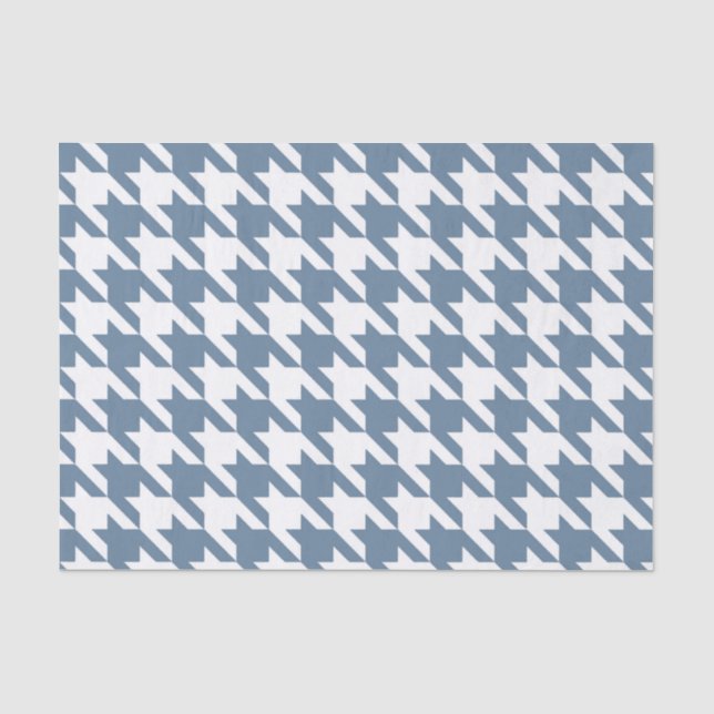 French Grey Elegant Houndstooth Tissue Paper (Front)