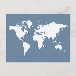 French Grey Elegant World Postcard