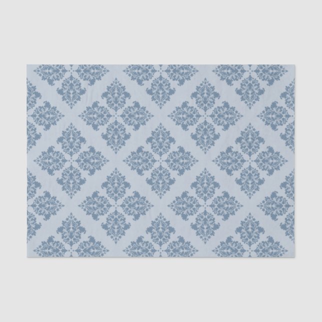 French Grey Moroccan Damask Tissue Paper (Front)
