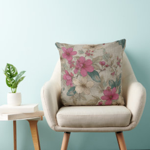 French Grey Pattern  Throw Pillow