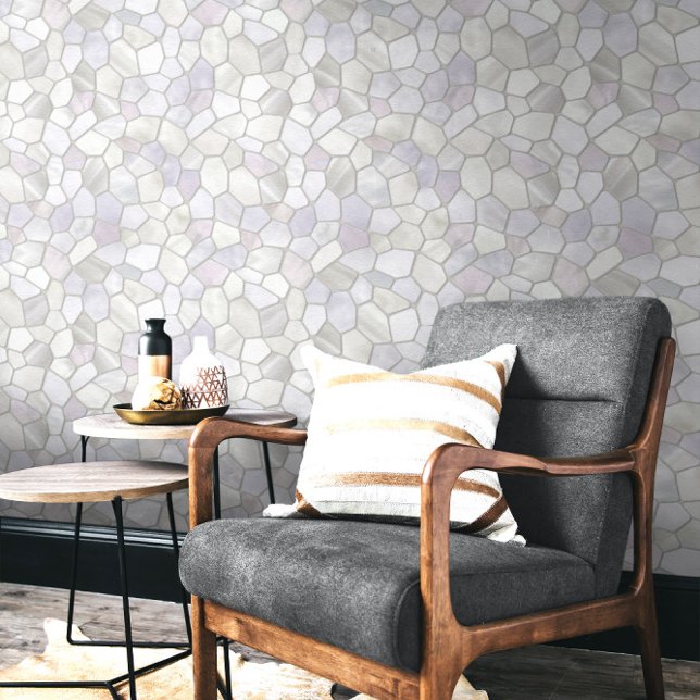 French Grey Pearl Mosaic Wallpaper (Creator Uploaded)