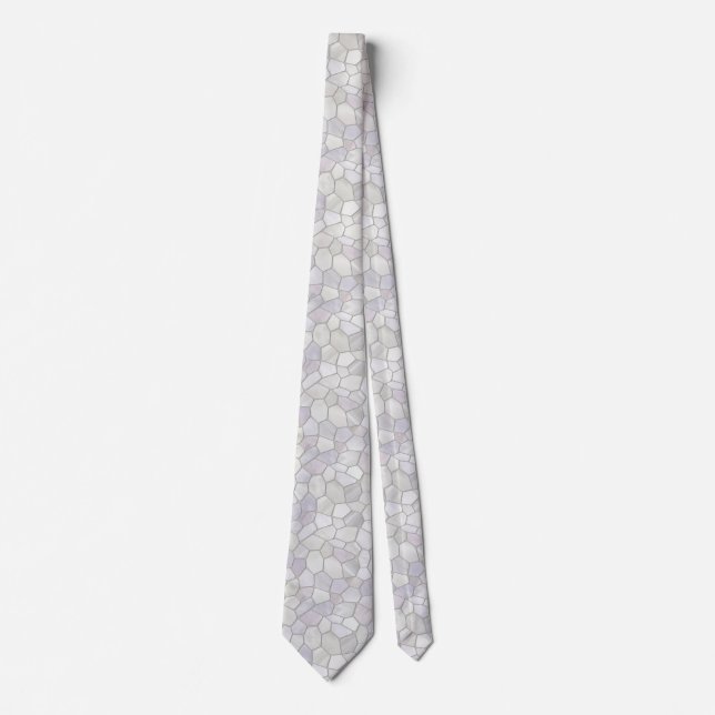 French Grey Platinum Mosaic Tie (Front)