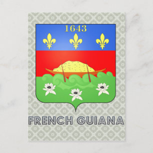 French Guiana Coat of Arms Postcard