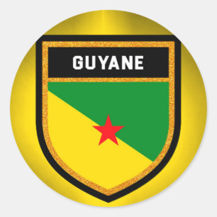 French Guiana Flag Classic Round Sticker