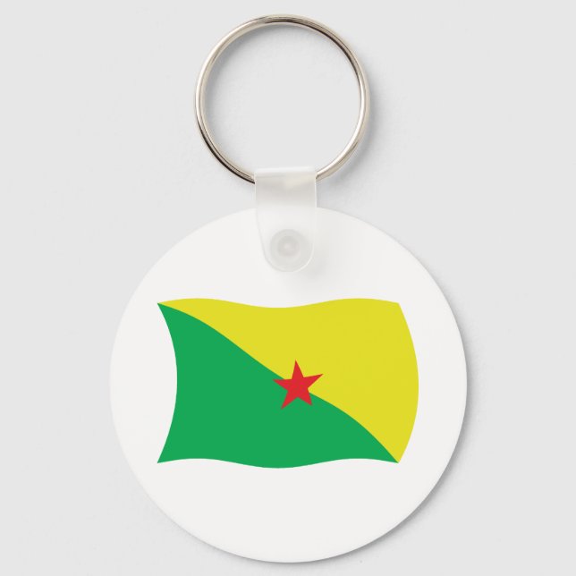 French Guiana Flag Keychain (Front)