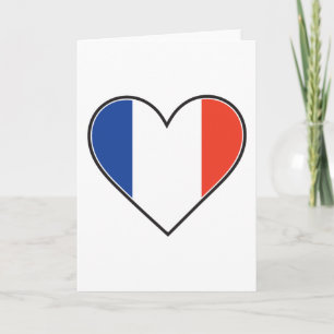 French Heart Flag Card