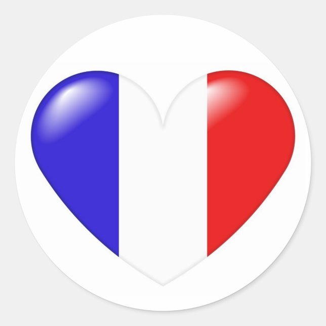 French heart sticker - Coeur français (Front)