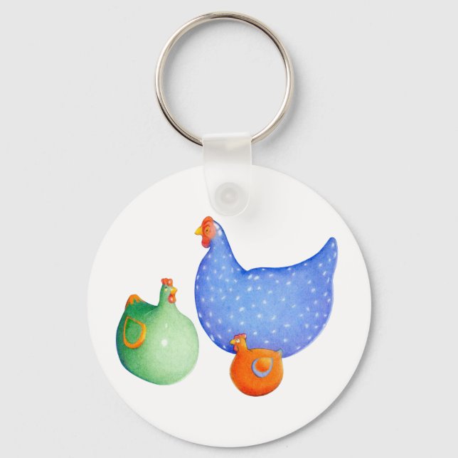 French Hens Keychain (Front)