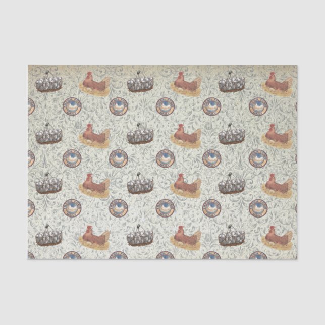 French Hens Tissue Paper (Front)