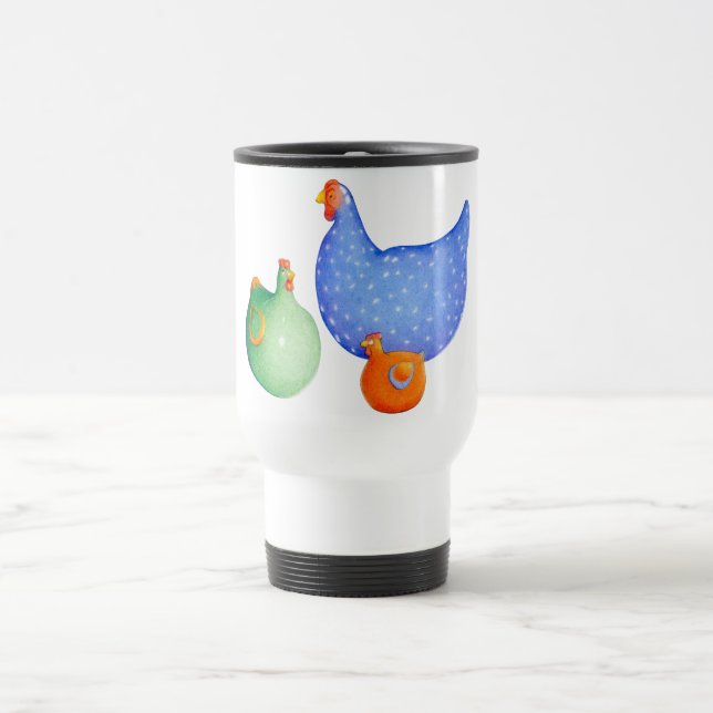 French Hens Travel Mug (Center)