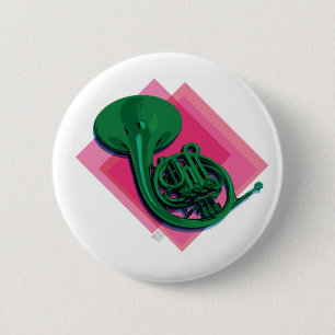 French Horn 2 Inch Round Button