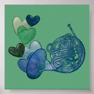 French Horn Band Music Class                       Poster