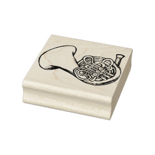 French Horn band music class teacher               Rubber Stamp