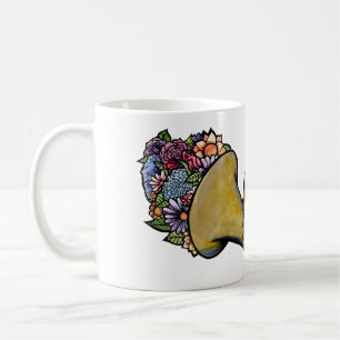 French Horn Band Music Floral Art Coffee Mug