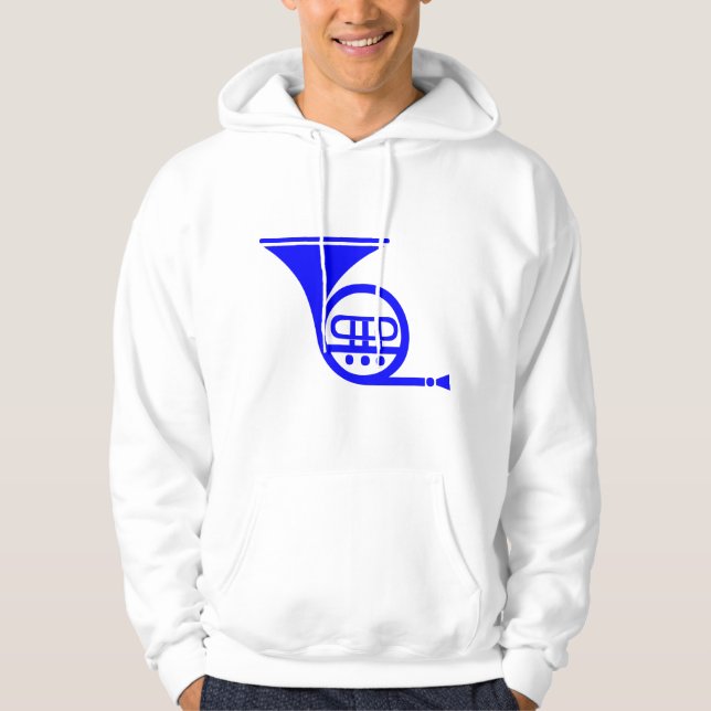 French Horn - Blue Hoodie (Front)