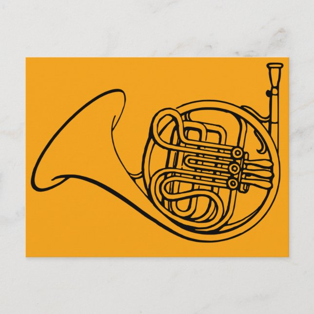 French Horn brass band music Postcard (Front)