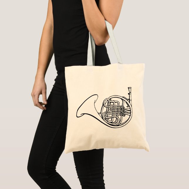 French Horn brass classical instrument Tote Bag (Front (Product))