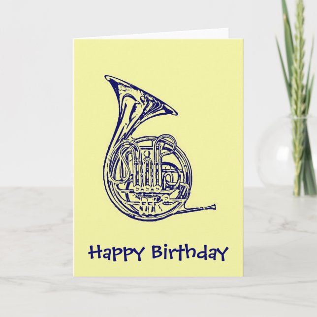 French Horn Card (Front)