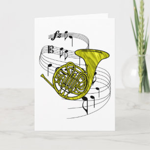 French Horn Card