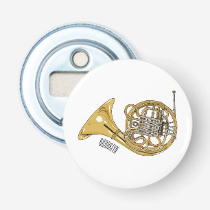 French horn cartoon illustration  bottle opener