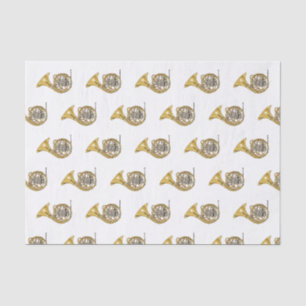 French horn cartoon illustration tissue paper