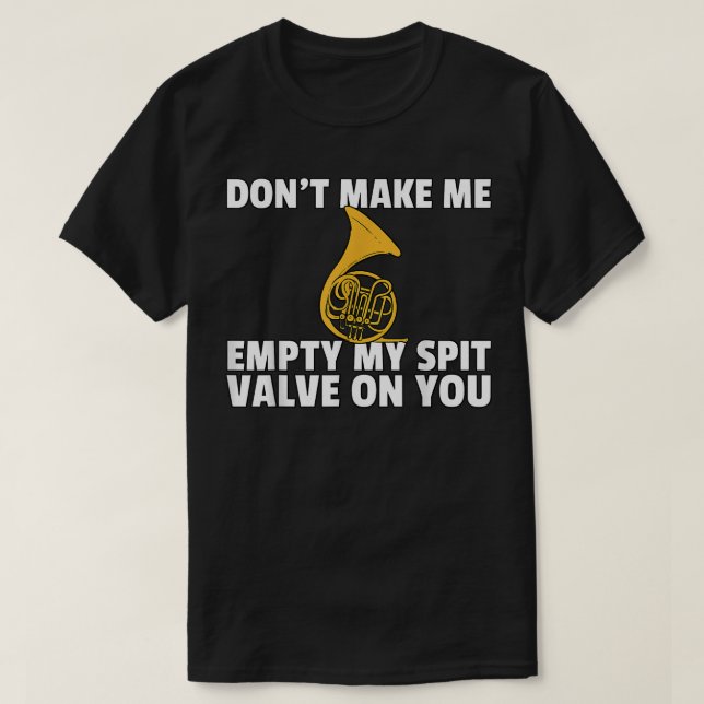 French Horn Funny Brass Instrument Player361 T-Shirt (Design Front)