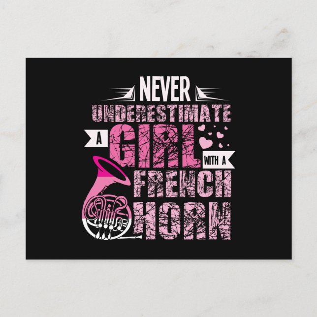 French Horn Girl Postcard (Front)