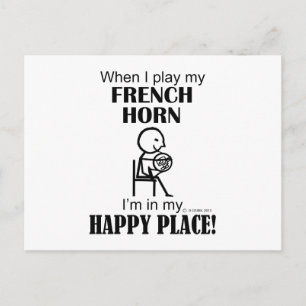 French Horn Happy Place Postcard