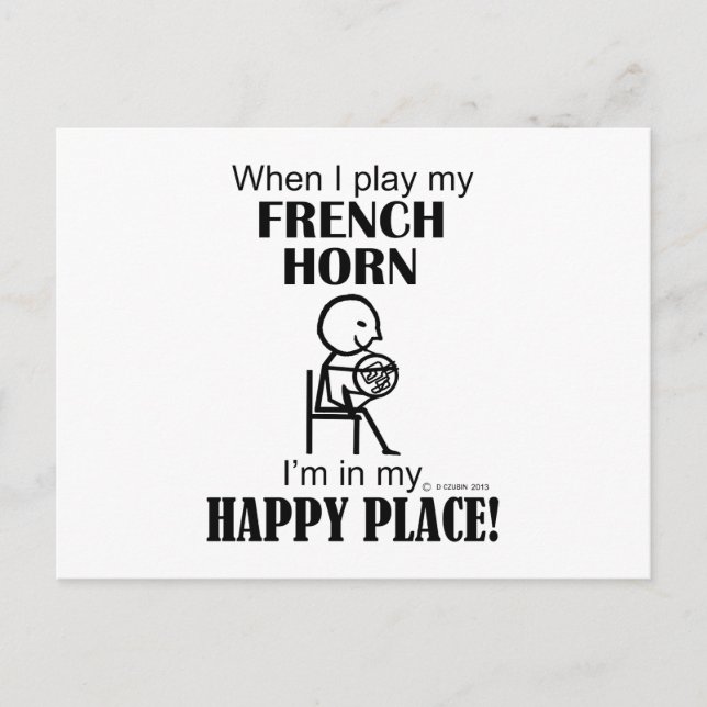 French Horn Happy Place Postcard (Front)