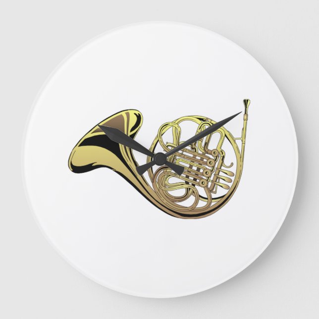French Horn Large Clock (Front)