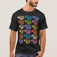 French Horn Music Lover Vintage French Horn Patter