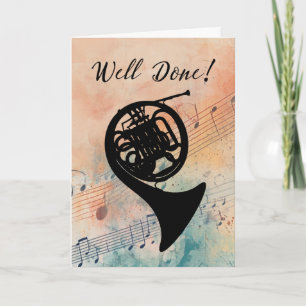 French Horn Music Performance Congratulations Card